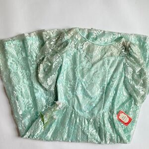 Vintage lace seafoam party dress